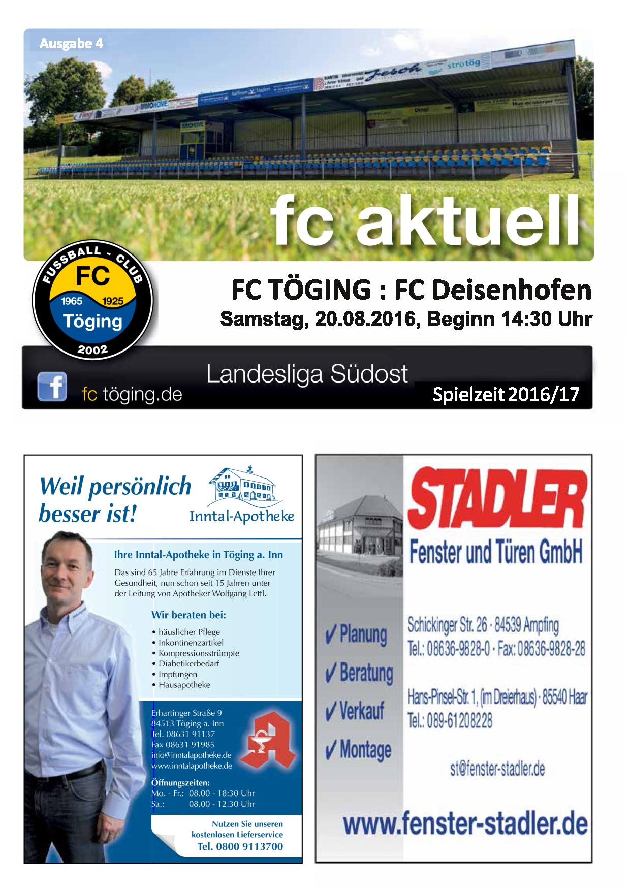 Ausgabe 4 Saison 2016-17 Titelblatt