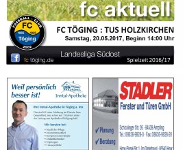 Ausgabe 16 Saison 2016-17 Titelblatt